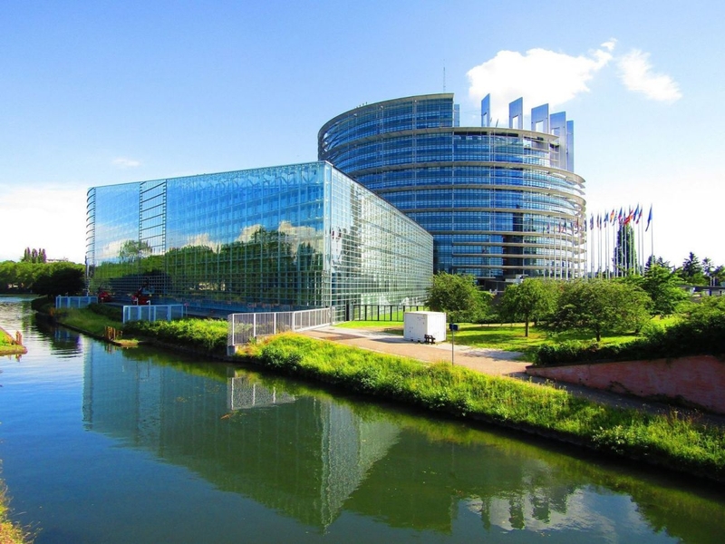 European institution Brussels glass facade