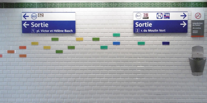 RATP metro station signage and decoration